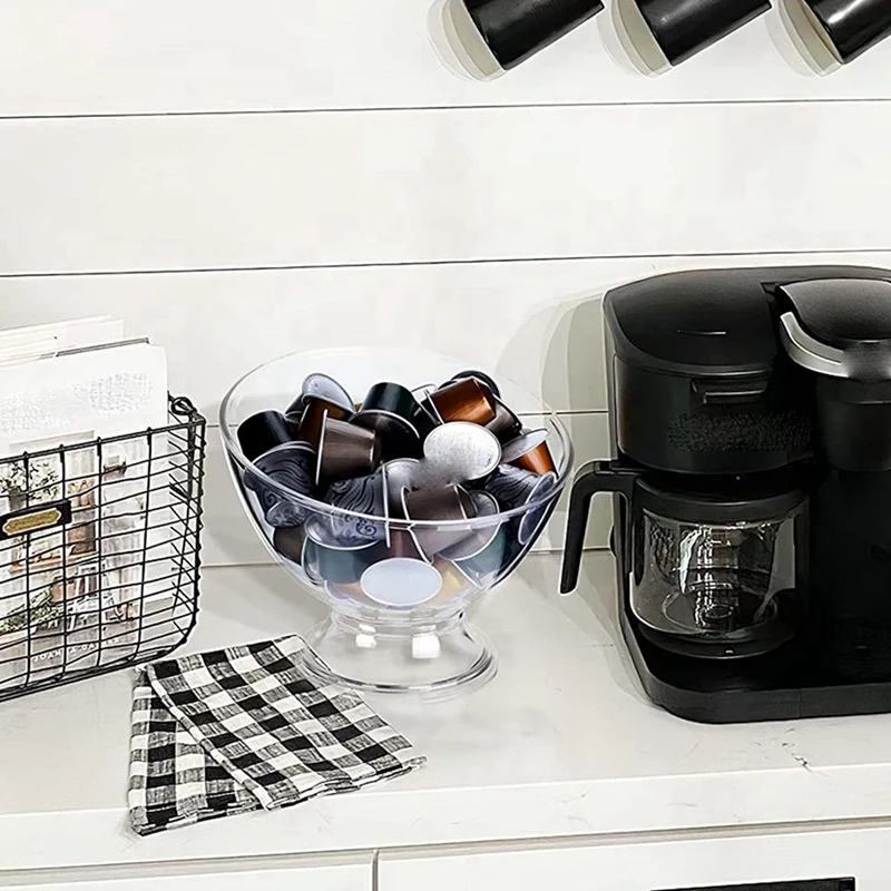 3X Coffee Pod Holder K Cup Holder Transparent Plastic Large Capacity Coffee Pod And Capsule Locker