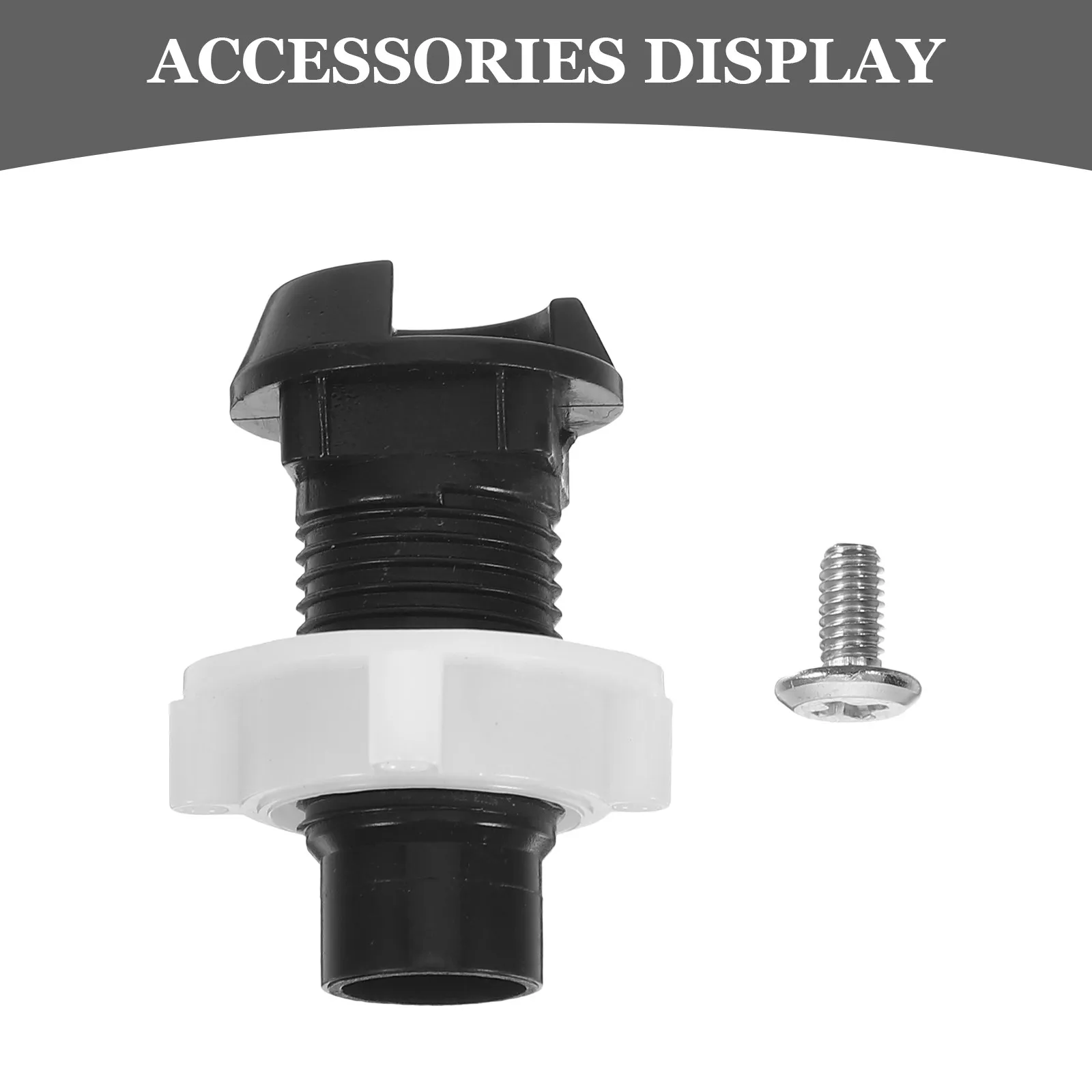 Toilet Flush Handle Nut Assembly Black Plastic Tank Lever Connector Screw Leak-Proof DIY Repair for Bathroom Water Tank Hardware