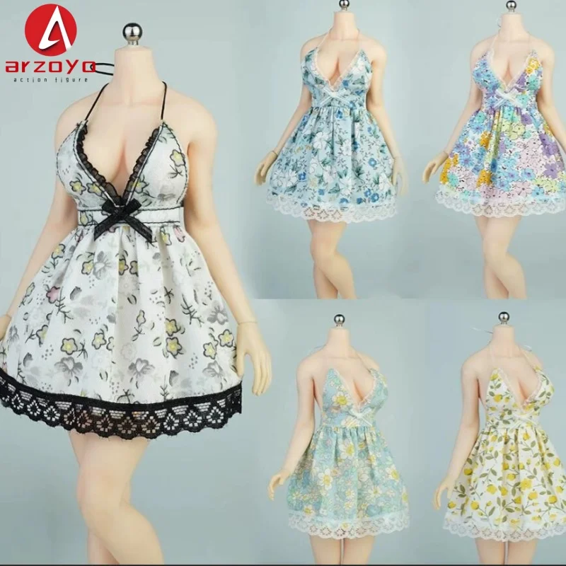 

ICE TOYS IC1015 1/6 Scale Printed Short Deep V Dress Clothes Model Fit 12'' Female Soldier bjd Action Figure Body Dolls