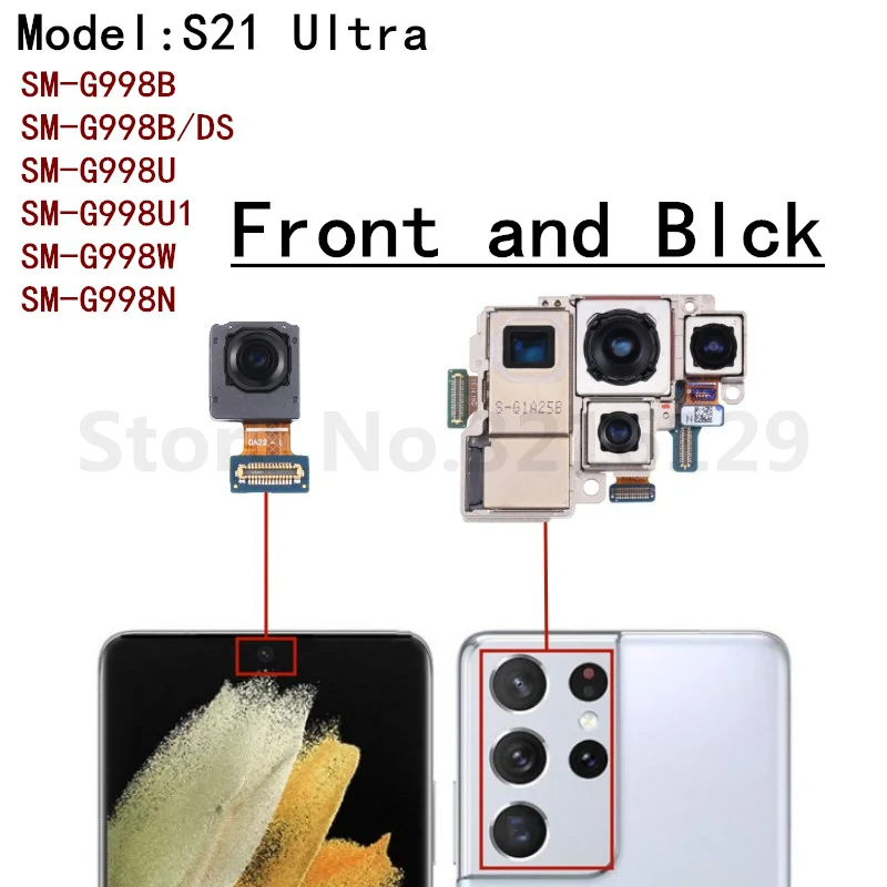 Full Set Main Back Facing (Telephoto + Depth + Wide) Camera Flex Cable For Samsung Galaxy S21 Ultra SM-G998B/DS SM-G998