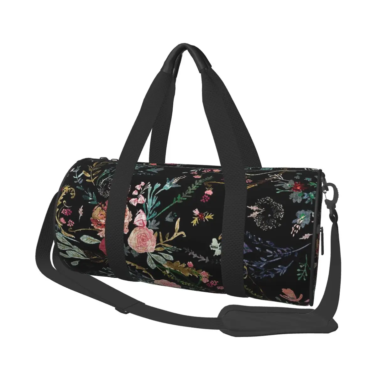 

Midnight Floral Large Duffle Gym Bag Multi-Functional Duffle Travel Bags Handbags Fitness bag