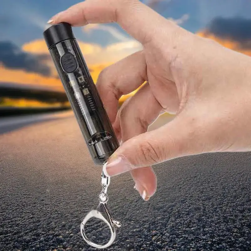 LED مصباح يدوي صغير المحمولة مفتاح الشعلة Camplight نوع-C شحن في الهواء الطلق الصيد المشي لمسافات طويلة صافرة الطوارئ المفاتيح مصباح