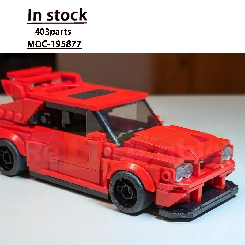 

MOC-195877 Новый красный спортивный гоночный автомобиль, строительные блоки, модель 403, детали, креативная игрушка для мальчиков, детский день рождения и Рождество