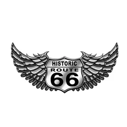 Car Sticker U.S. Route 66 Sign Funny U.S. Highway Sign with All 8 States Stickers Vinyl Ride Road Trip History Sticker,10cm