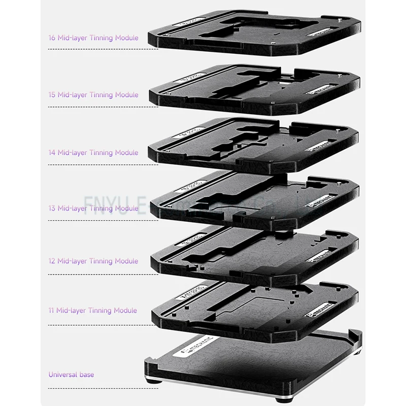 Juego de estación de estañado de capa media de IPX-16 mecánico compatible con IP X 11 12 13 14 15 16 CPU posicionamiento plataforma chapada en estaño accesorio de reparación