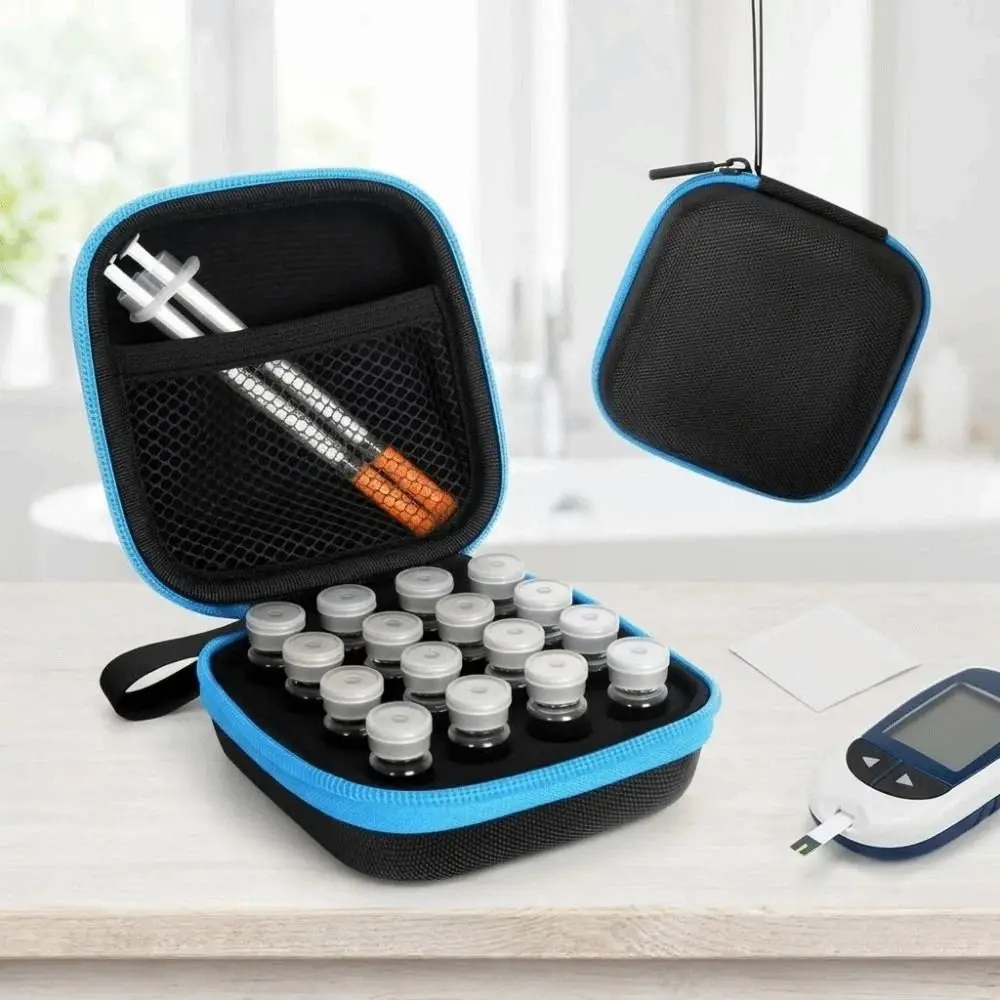 3ML Insulin Vial Storage Case Waterproof Dust-proof Essential Oils Carrying Box Shockproof EVA Insulin Organizer Diabetics