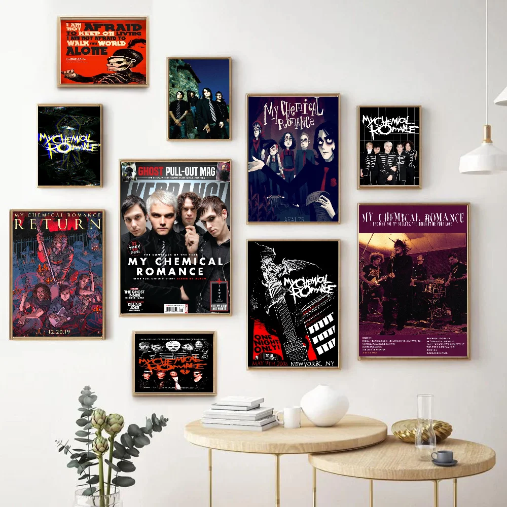 

My Chemical Romance Band DIY Sticky Poster Fancy Wall Sticker For Living Room Bar Decoration Wall Decor