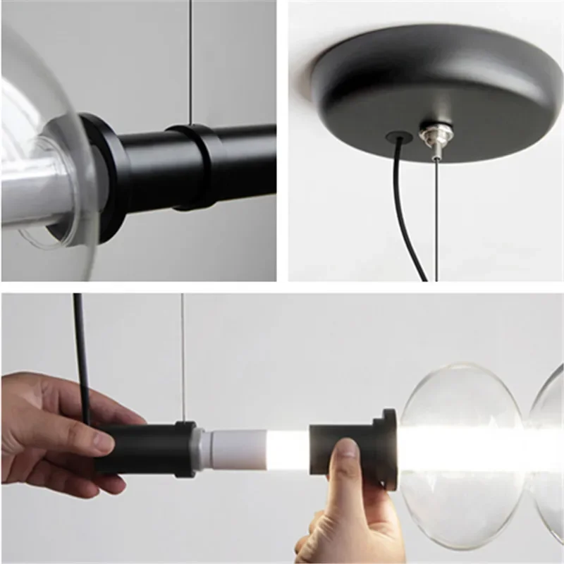 Nordic LED Ceiling Chandelier Room Decorations Glass Pendant Lamp for Dining Room Modern Suspension Chandeliers