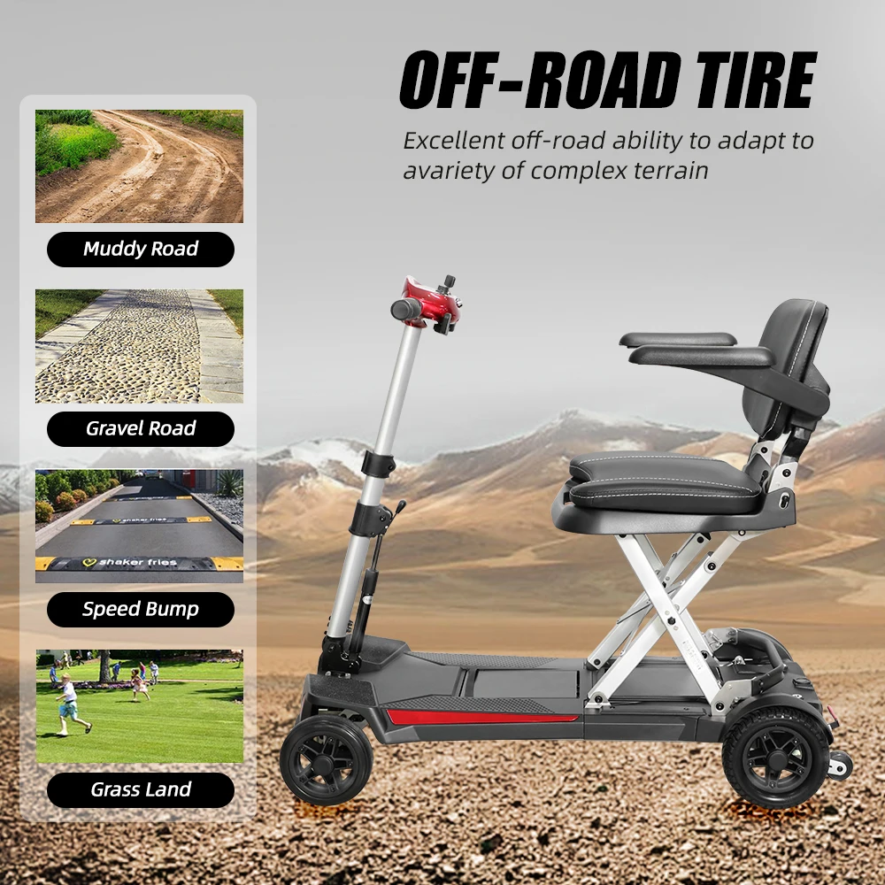 سكوتر مانول قابل للطي لكبار السن سهل السفر سكوتر متنقل قابل للطي للسفر 48 رطل خفيف الوزن بسعة 275 رطل