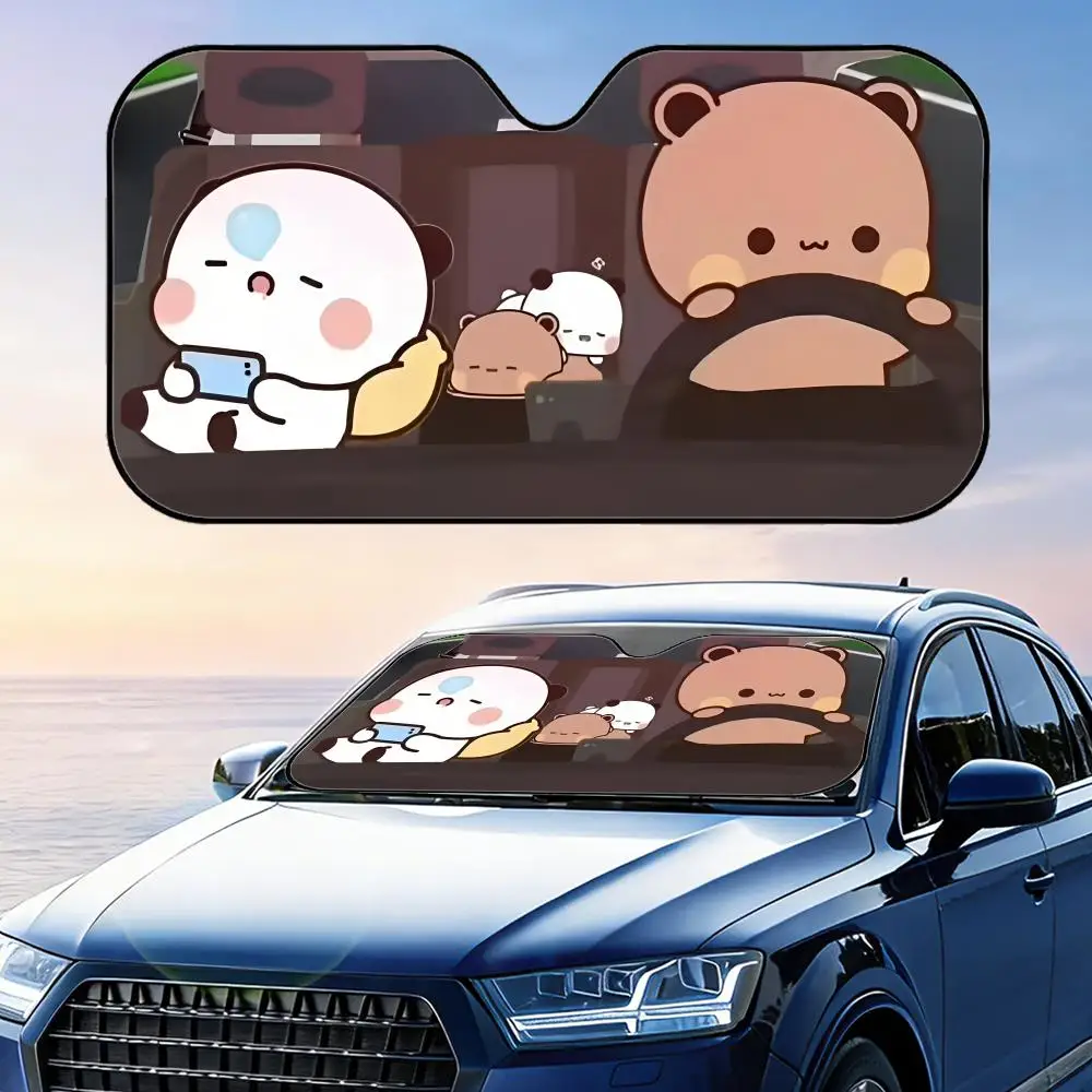 

Солнцезащитный козырек BubuDUdu для автомобиля, складной, для лобового стекла, защита от УФ-излучения, отражающий, теплоизоляционный, многоразовый чехол