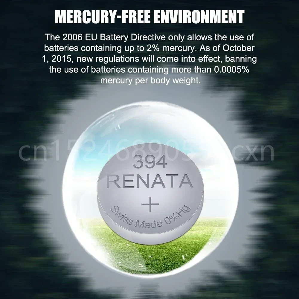 100% الأصلي ريناتا 394 SR936SW AG9 LR936 1.55 فولت بطارية ساعة أكسيد الفضة لمقياس الكاميرا زر عملة خلية صنع في السويسري