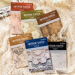 Yoofun 30 sheets Vintage Floral Lace Maper Scrapbooking Materials DIY Collage Journalling Creative Stationery Material