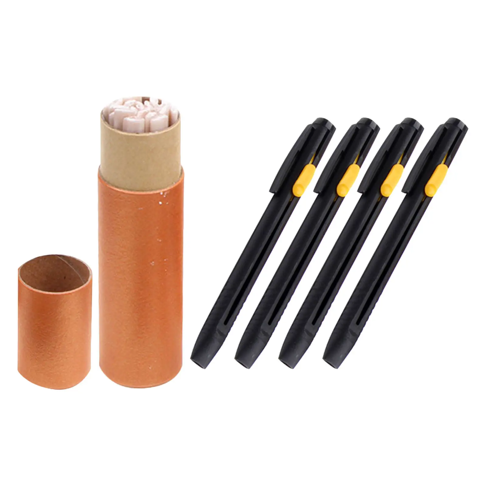 1Set Heat Erasable Refillable Chalk Pencil Invisible Sewing Marking Pen White Tailoring Chalk Marker Precise Fabric Pencil