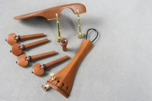 

High quality 5 sets jujube wood violin fittings 4/4 #6645