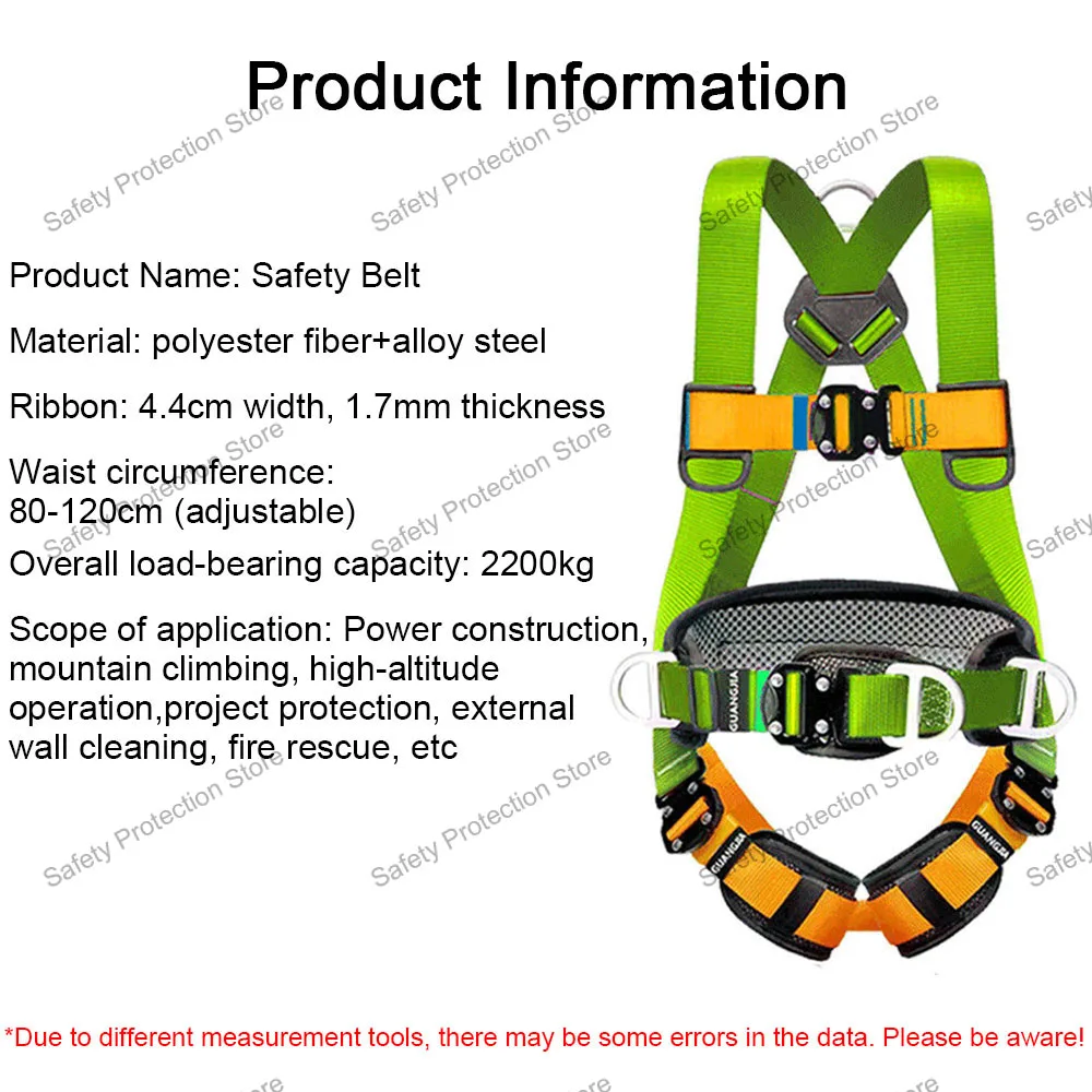 Imagem -02 - High Altitude Work Safety Harness Corpo Inteiro Cinto de Segurança de Pontos Treinamento de Escalada ao ar Livre Equipamento de Proteção de Construção