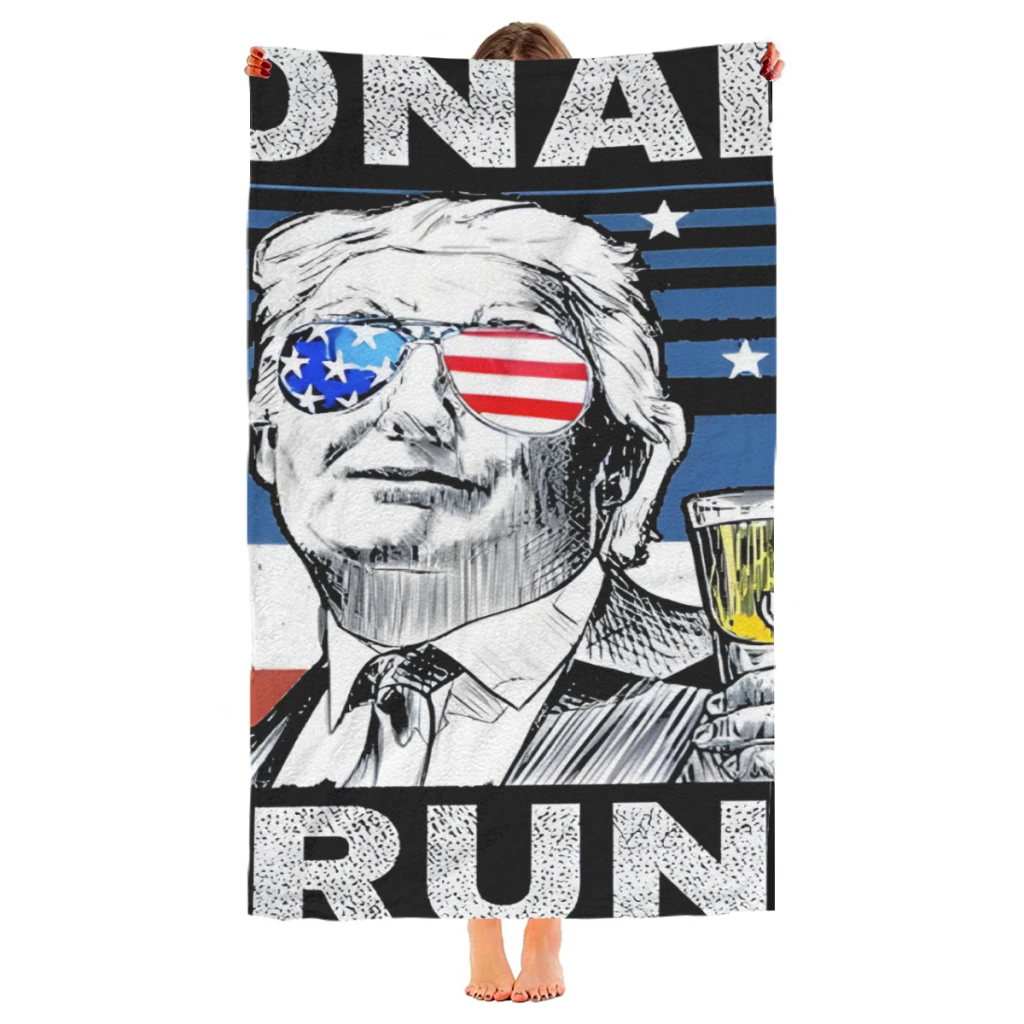 

Quick Drying Beach Towels Donald Drunk Oversized 30x60inch Printing Towel Super Absorbent Pool Towel Blanket