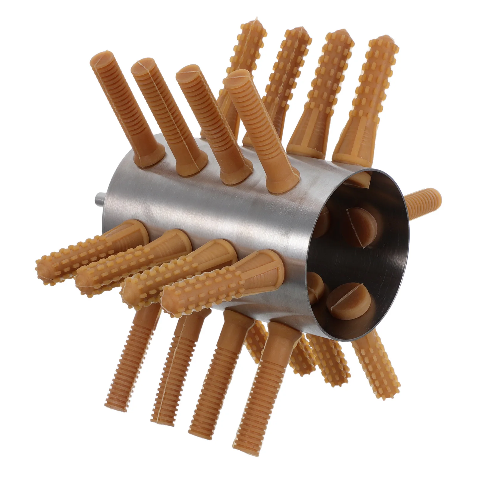 

24-Finger Poultry Defeathering Machine: Stainless Steel Chicken Plucker for Duck Goose Quail Pheasant - Portable Heavy Duty