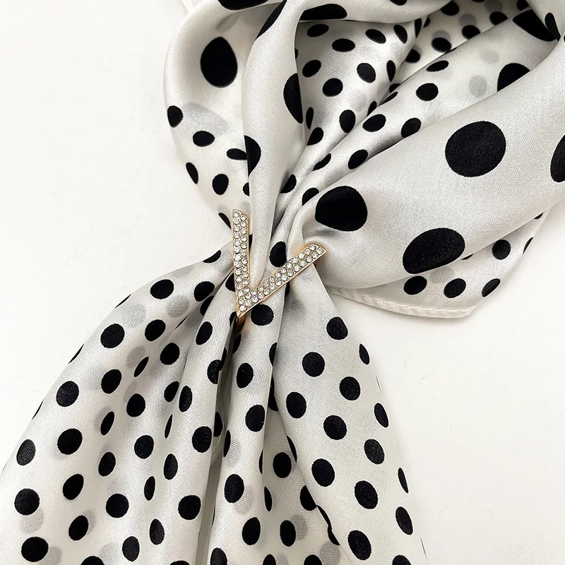 2025 NEW TOP Fashion Hot Drill 70CM  90CM 110CM Square Scarf Buckle Multi-functional Scarves Accessories Scarf Ring Wholesale