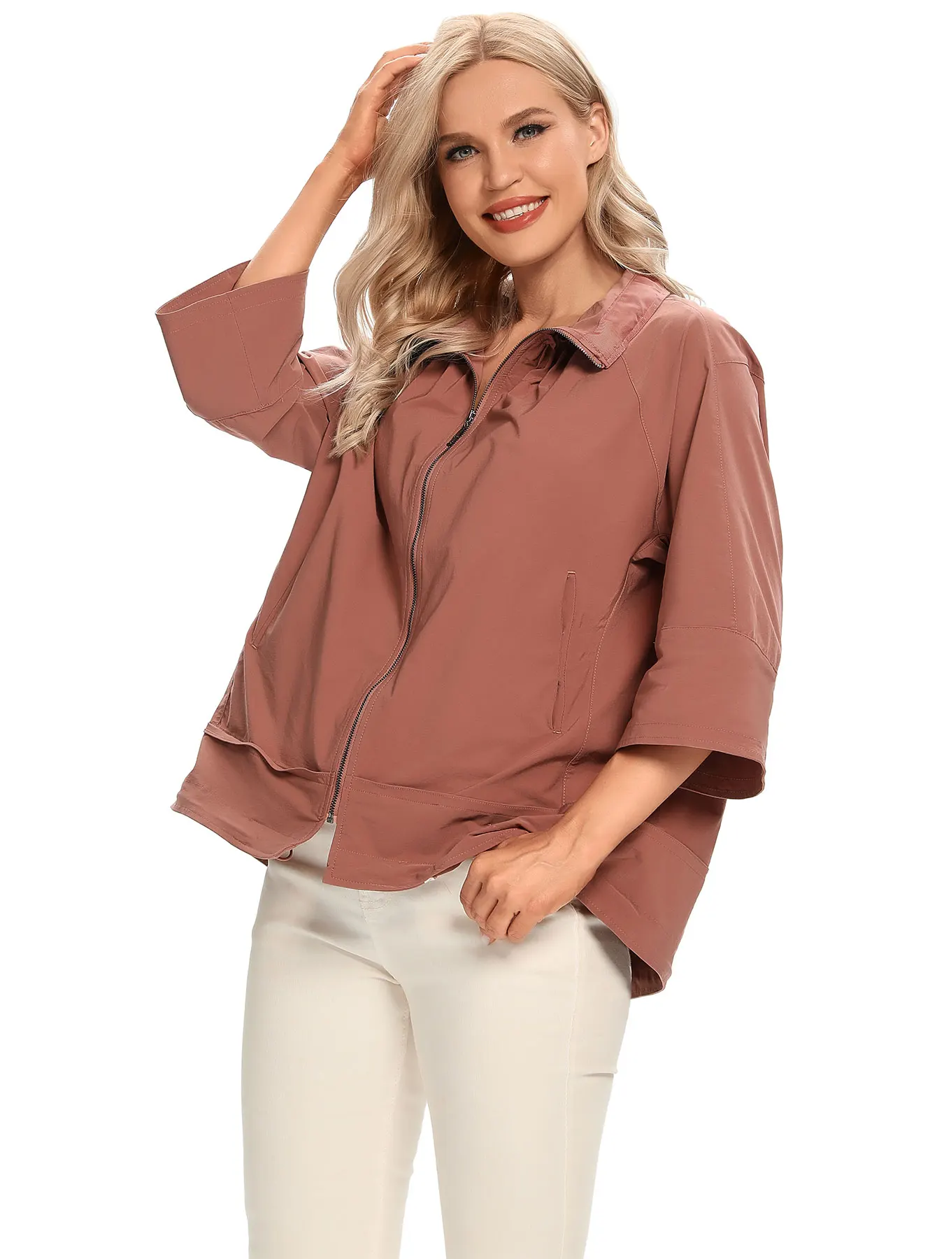 

Women Woven Spring And Autumn Fashionable Casual Windbreaker