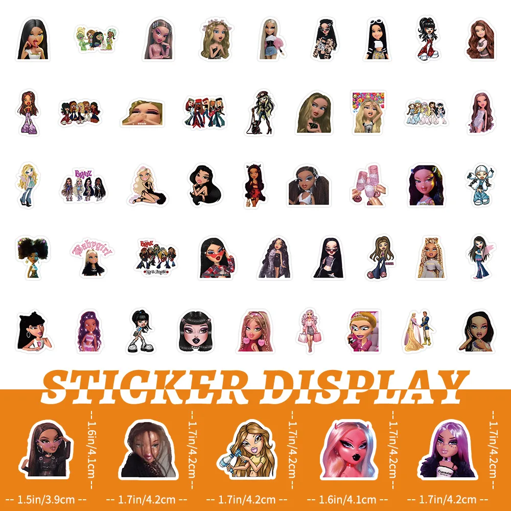 

10/50/100PCS Cartoon Bratzillaz Funny Graffiti Stickers Decorative Skateboard Motorcycle Wardrobe Water Cup Stickers Decals Toys
