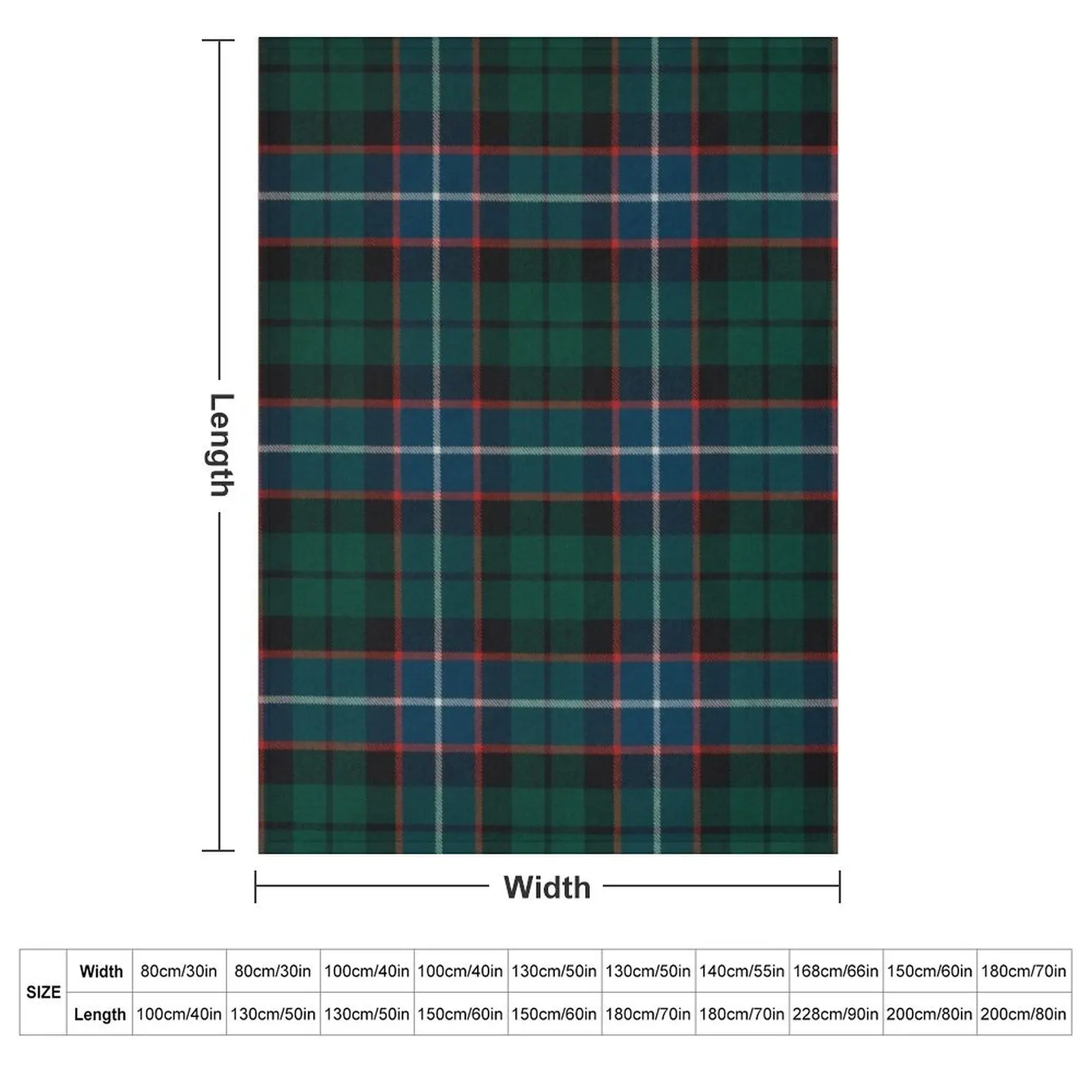 Mitchell Scottish Tartan Throw Blanket couch cozy soft plush fuzzy picnic outdoor blanket