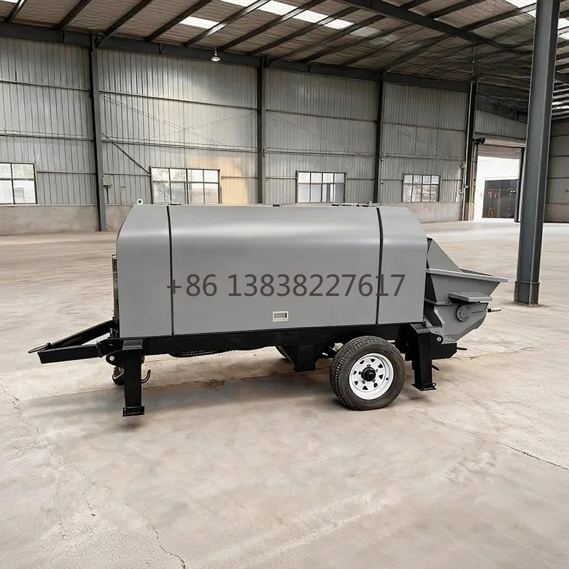 New Trailer Mounted Concrete Pump for Sale with High Output up to 35m³/h Diesel Concrete Pump