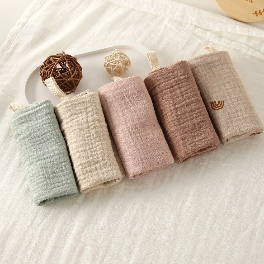 High Quality 4-Layer Pure Cotton Baby Cotton Washcloth Absorbent Soft Square Towels Baby Towels Gauze Cotton Newborn Burp Cloth