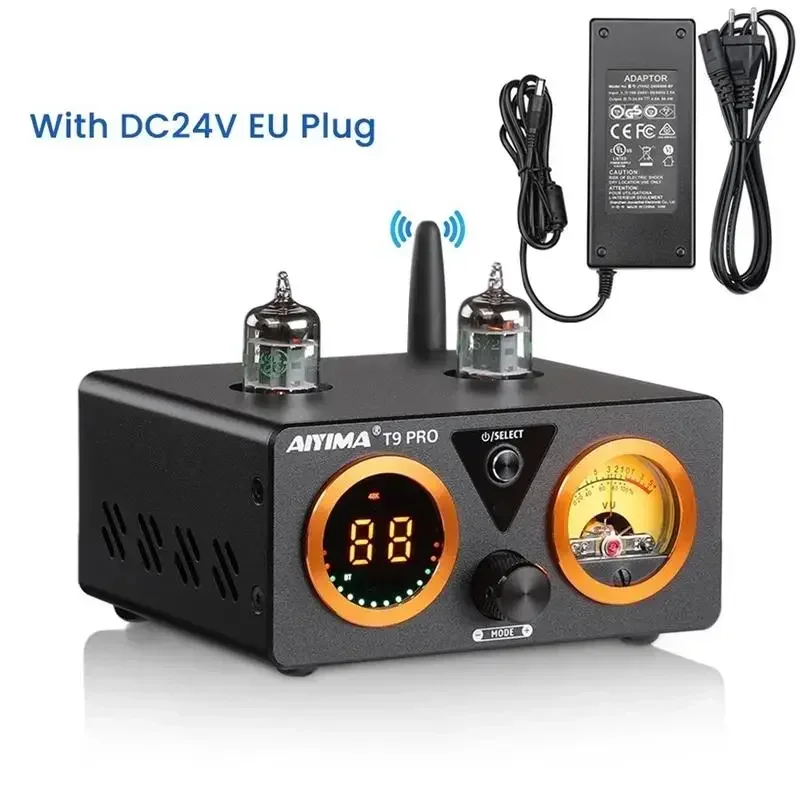 Nuovo! T9 PRO APTX HD Amplificatore Bluetooth Audio 100Wx2 HiFi Stereo Amplificatore di potenza USB DAC COAX OPT VU Meter Amplificatore valvolare