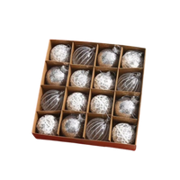16pcs 6cm Christmas Balls Pendant Glitter Shatterproof Christmas Hanging Balls Set Foam Reusable Xmas Tree Ornaments