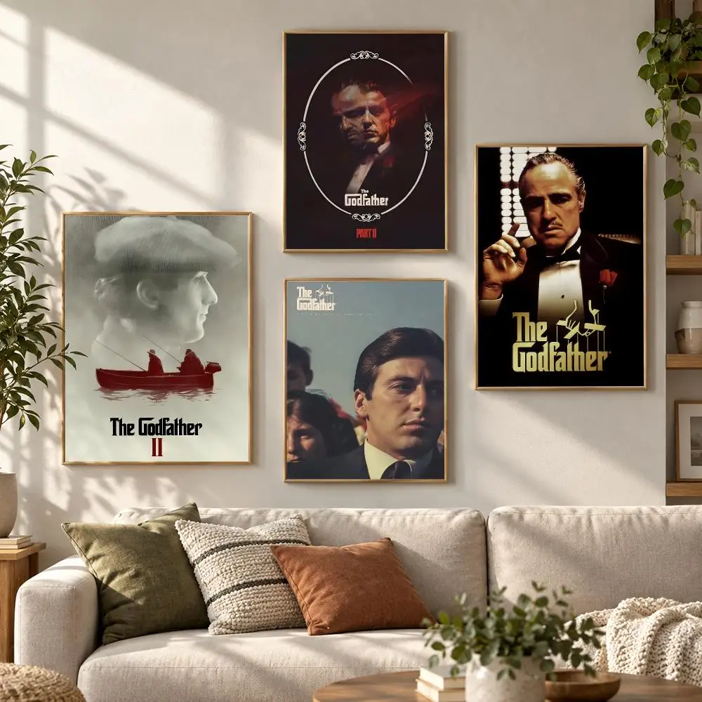 The Godfather Classic Movie TV Series 80s 90s Retro Fan Poster Contemporary Wall Art Print for Bedroom & Living Room, Unframed