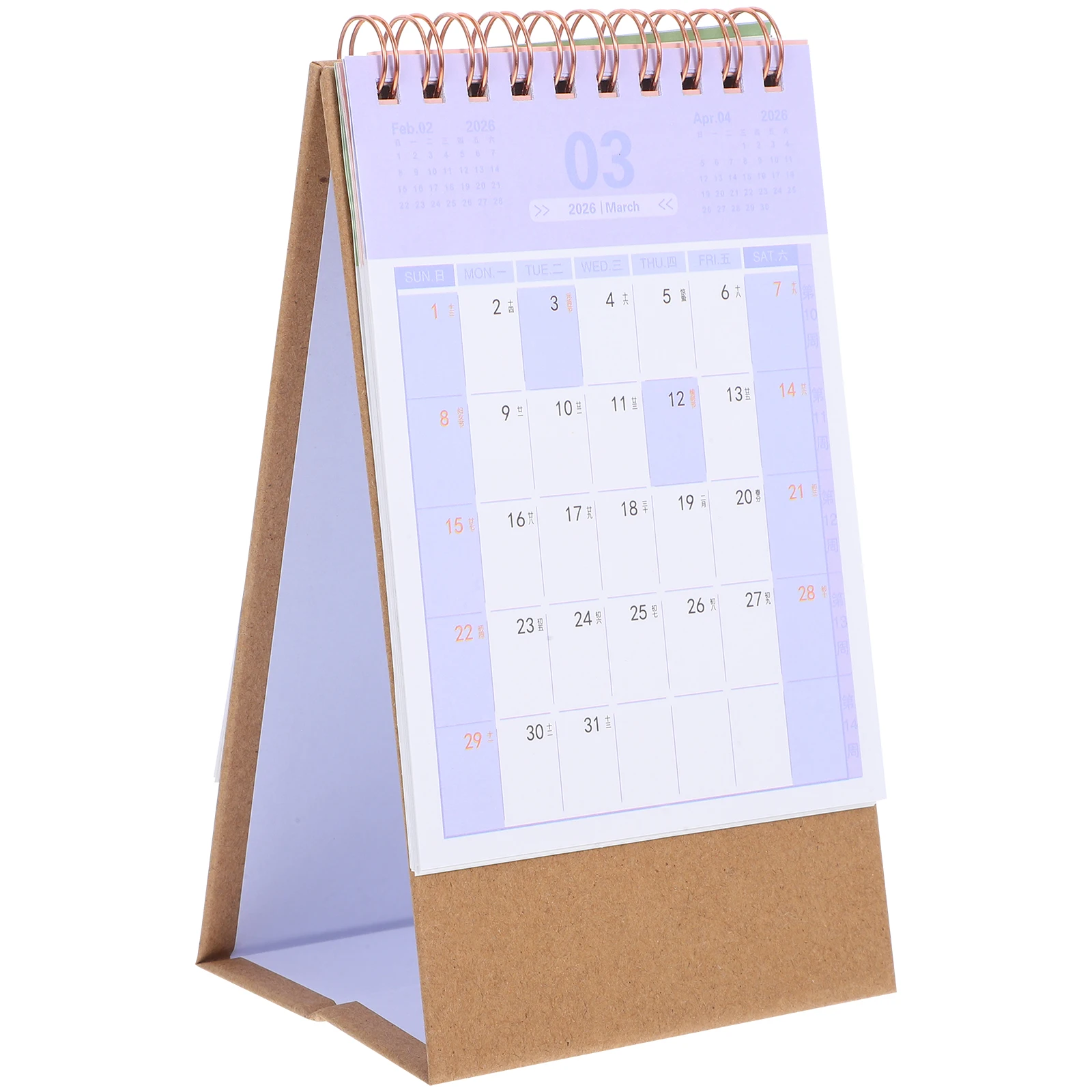 

Monthly Planner Desktop Calendar Standing Flip Desk Calendar Stand Up Twin Wire Binding Daily Schedule Planner For Office