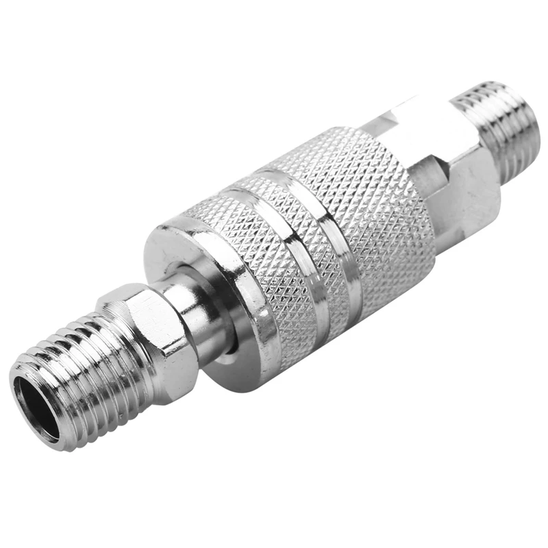 28Pcs Air Line Hose Compressor Fitting 1/4 Inch Bsp Metal Connectors Coupler Male Female Quick Release Set