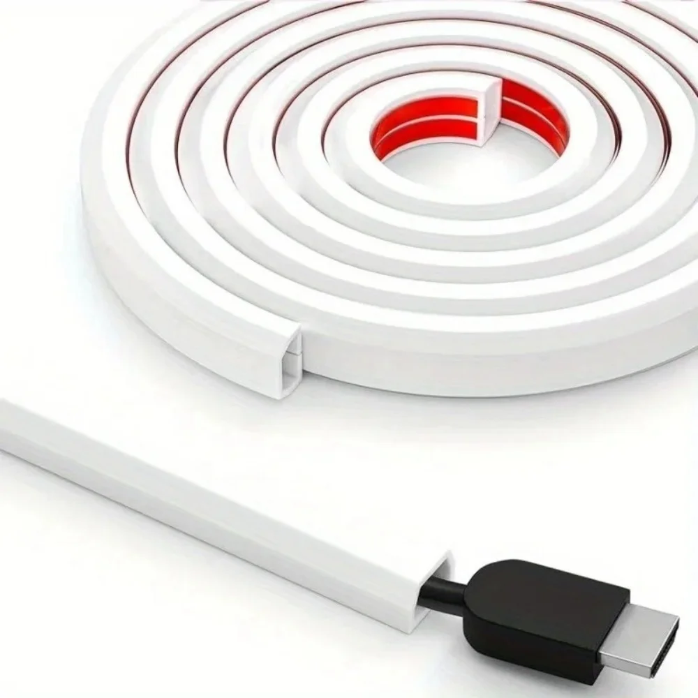 1PC Ground Wire Duct, Concealed Soft Cable Channel, Decorative Wire Protection Strip, Suitable for Wall, and Floor Installation