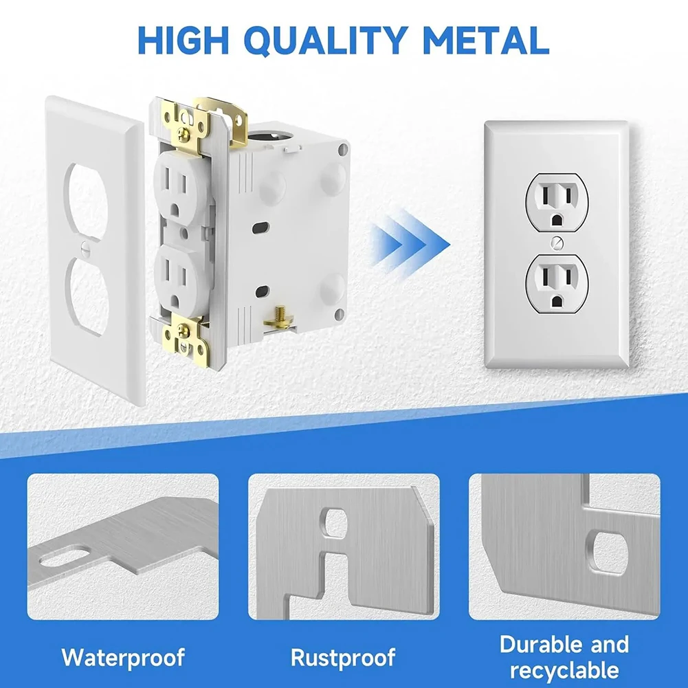 10-30pcs Electrical Outlet Fix Outlet Adjustment Plate Spacers Recessed Light Switch Box Extender Universal Compatibility