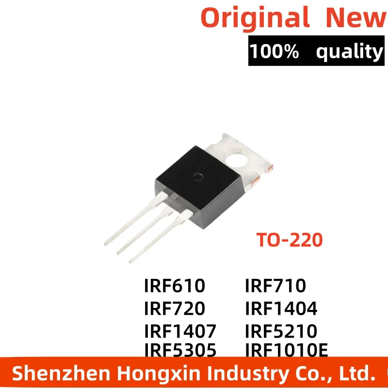 10 pieces of IRF1010E 610 710 3707 5210 5305 1404 1407 PBF direct insertion TO-220 MOSFET field-effect transistor