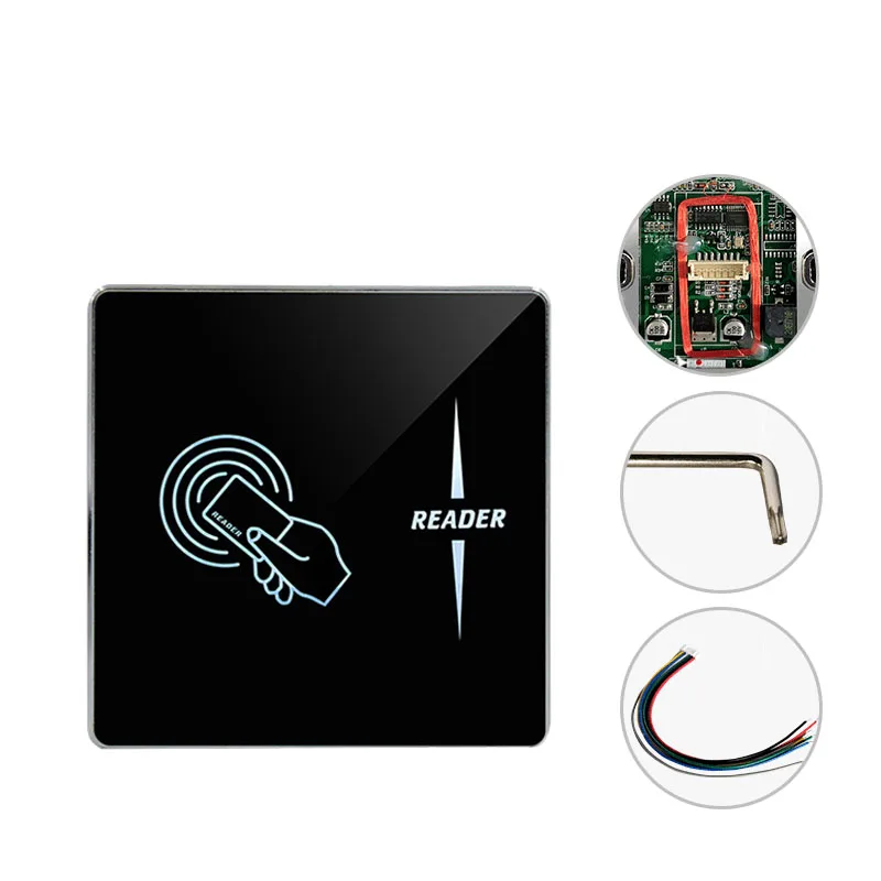 

Office Security 125Khz ID RFID Contactless Wiegand 26 output RS232 RS485 UART 13.56Mhz Access Control System Card Reader