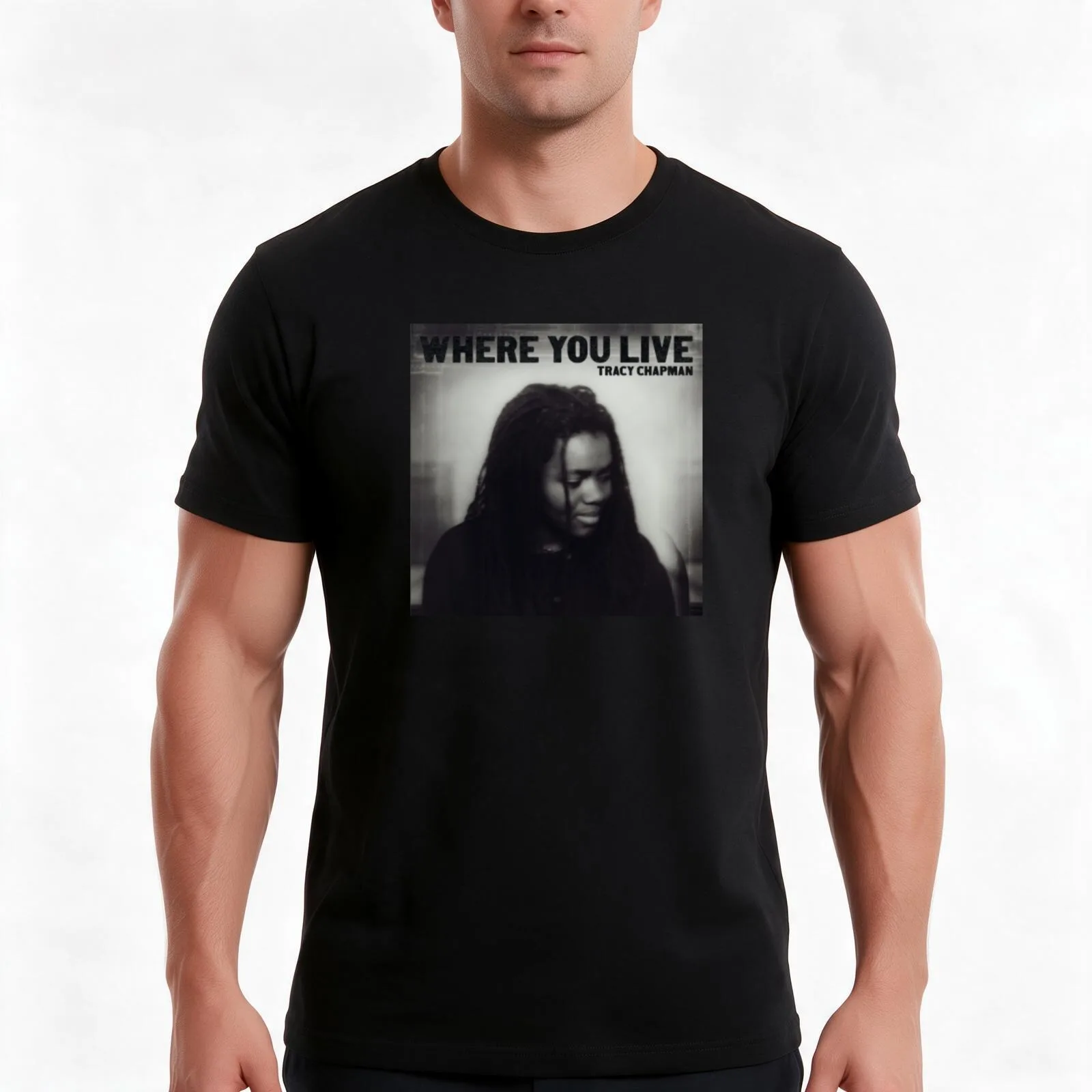 Tracy Chapman T-Shirt, Summer Casual Cotton Tee, Oversized Streetwear Tops, Vintage Graphic Print, Loose Fit Short Sleeve