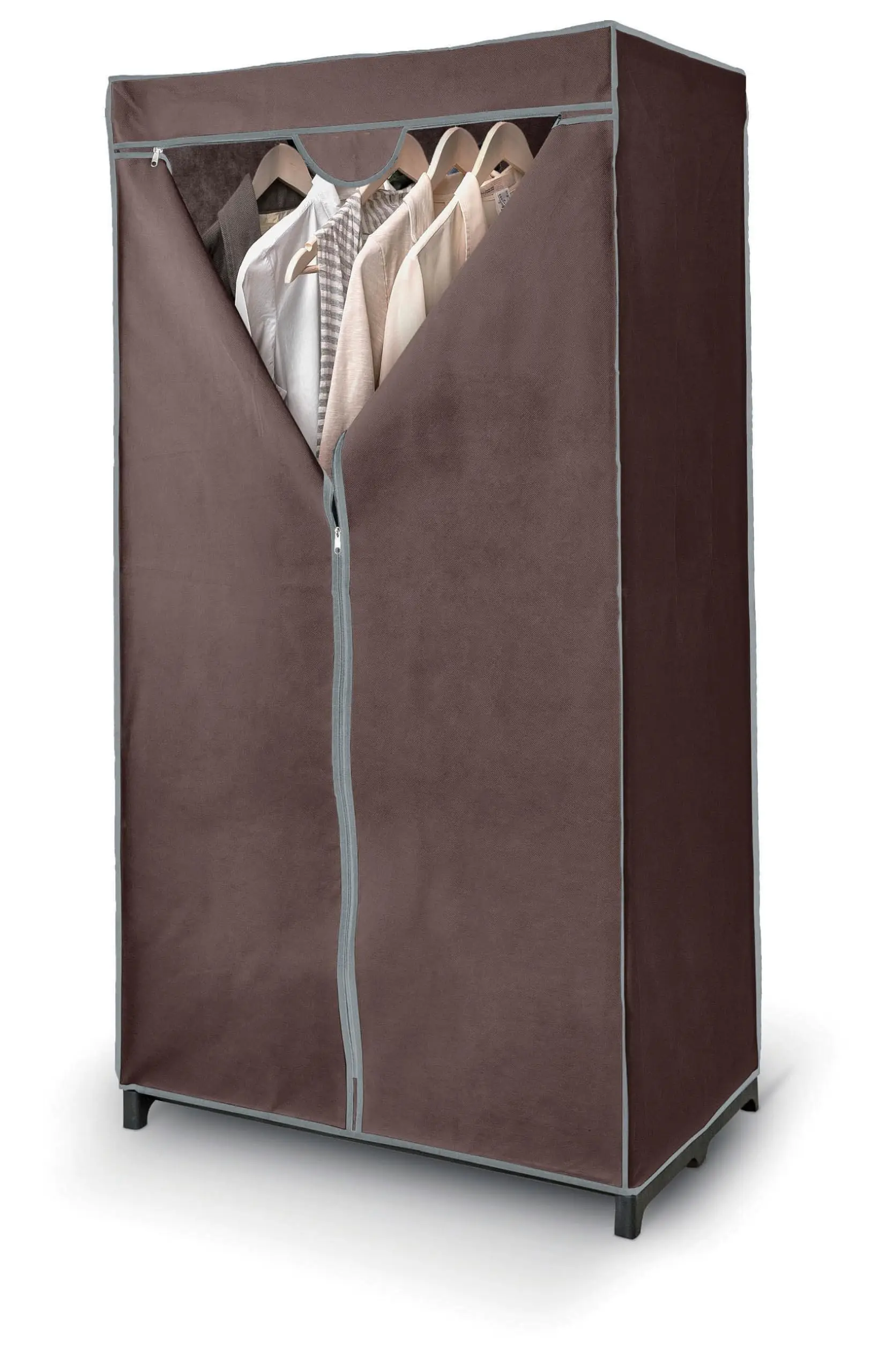 Domopak kledingrek voor in de kamer, bruin, Nd, Zero, 75x50x145, 905020.
