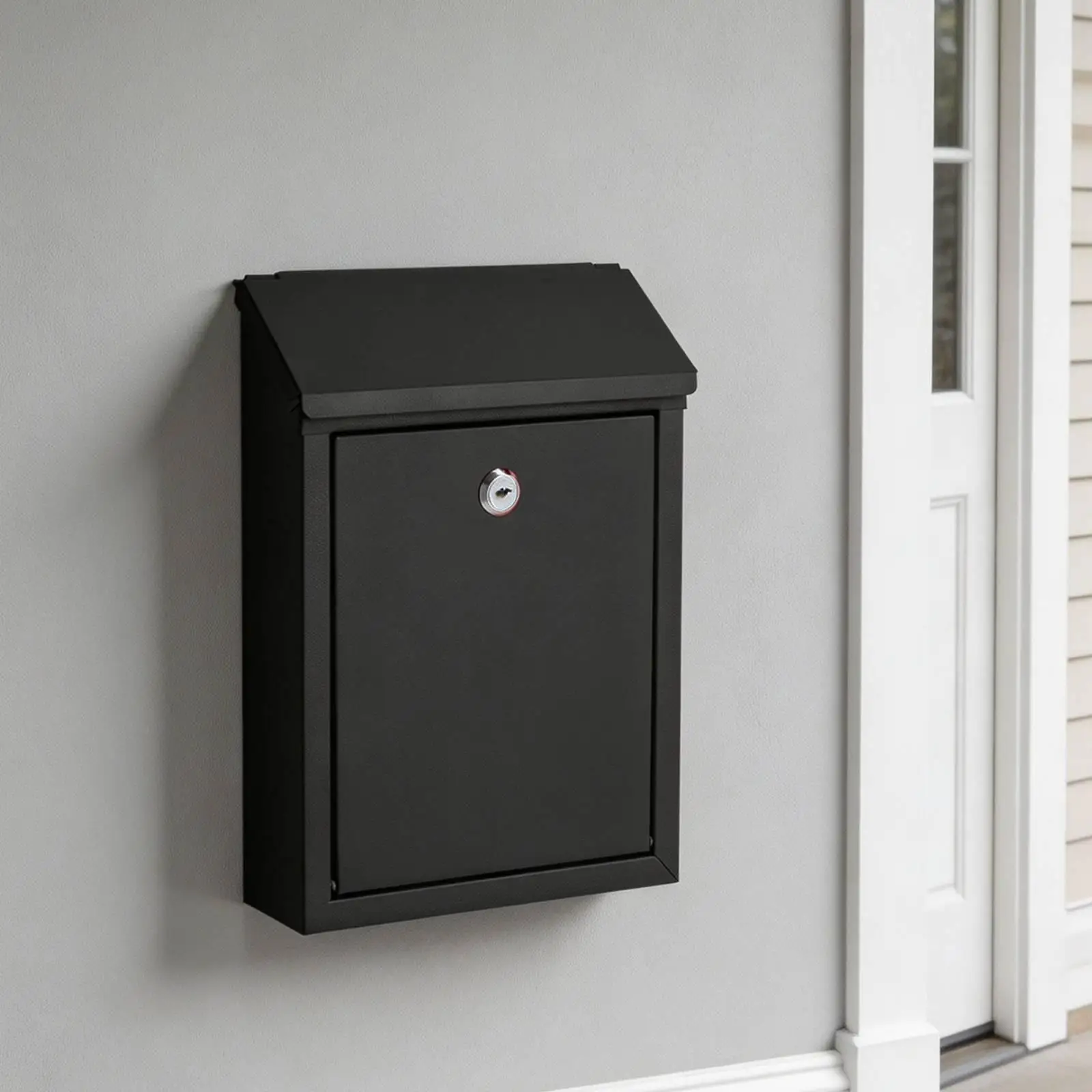Locking Mailbox Wall Mounted Galvanized Sheet Secure Outdoor Letter Box for Home Office School Apartment Community Use