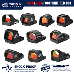 SPINA OPTICS Red Dot Sight Solar Shake Awake S-FR MOS G17/19 HS 407C/507C/508T RMSC HS 407K/507K G48/43x Mos/P365XL etc