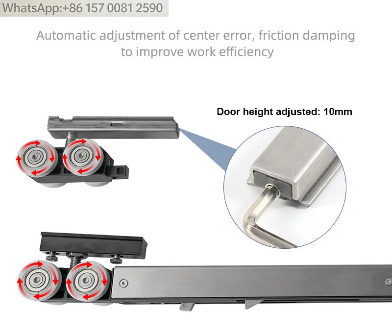 30x80in Concealed Sliding Hidden Pocket Door Frame Kit Two-Way Soft Close Mechanism for 24