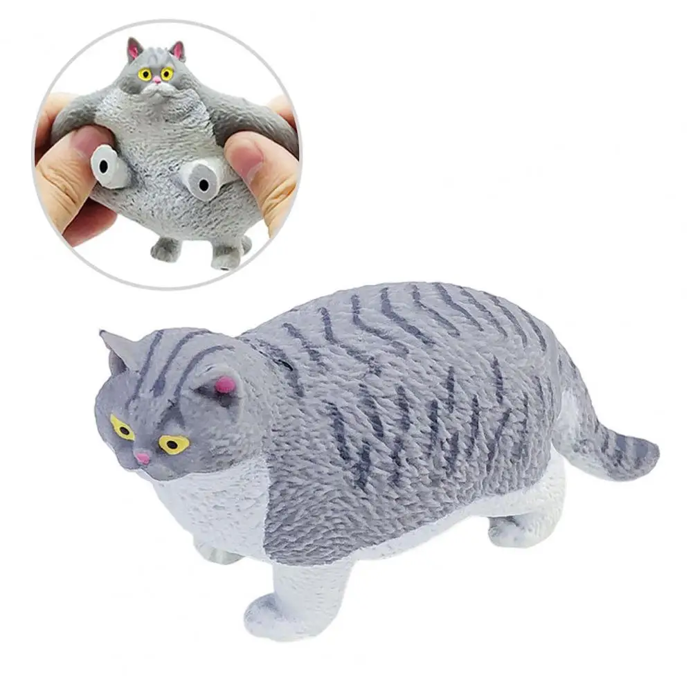 Anti-stress Toy Stress Relief Toys Funny Fat Cat Squeeze Toy for Kids Adults Soft Tpr Cartoon Kitten Squishes Toy Party Favor