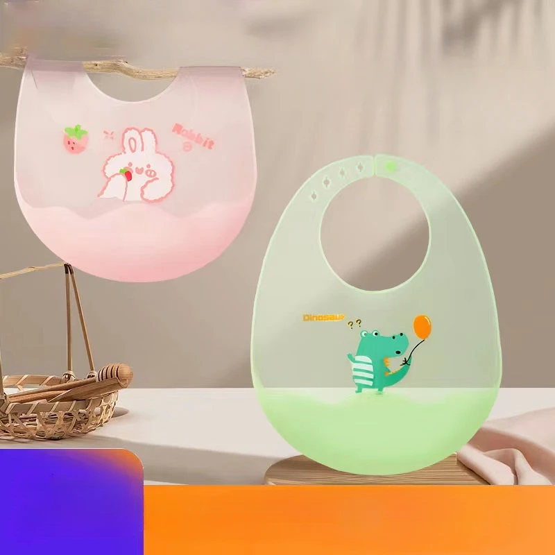 

Ультратонкие силиконовые нагрудники для еды ребенка, детские рисовые нагрудники, детские мягкие легкие водонепроницаемые нагрудники