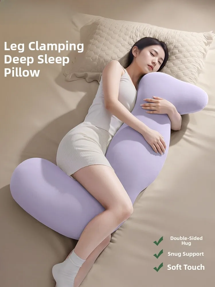 

S ark aped Pillow Women's Side Sp Support Pregnant Women's Bed Long Pillow Modern Simple Sle
