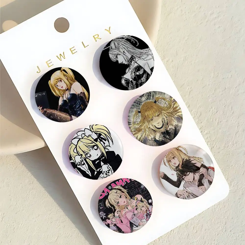Misa D-Death N-Note Minimalist Exquisite Tinplate Brooches: Sleek Badge Lapel Pins For Bag Accessories, Practical Souvenir Gifts