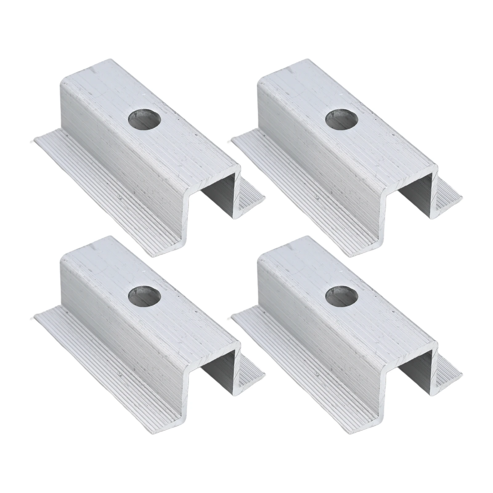 4/10pcs Solar Middle Clamp PV Solar Panel Mounting Clip For Frame Height 25 - 50MM AluminumAlloy Solar System Accessories