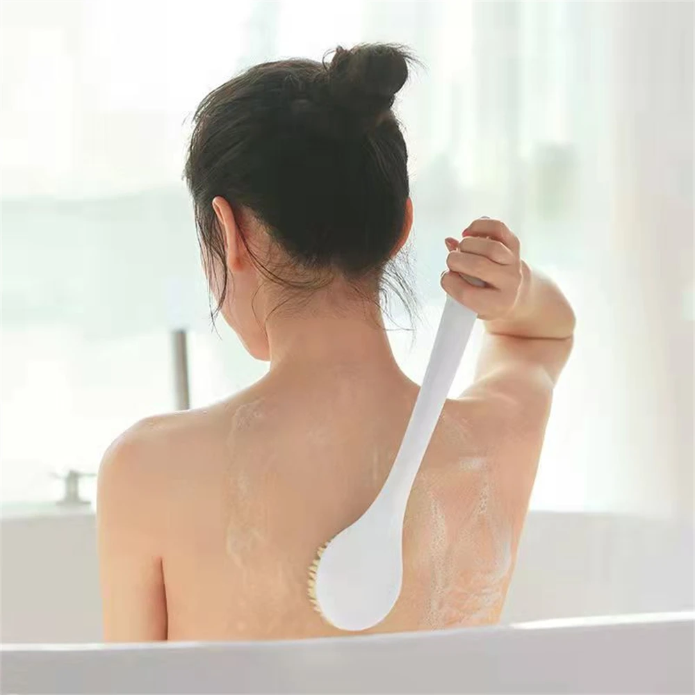 2024 Bath Brush Body Exfoliating Scrubber Long Handle Body Back Massage Shower SPA Foam Bath Accessories Body Cleansing Brush