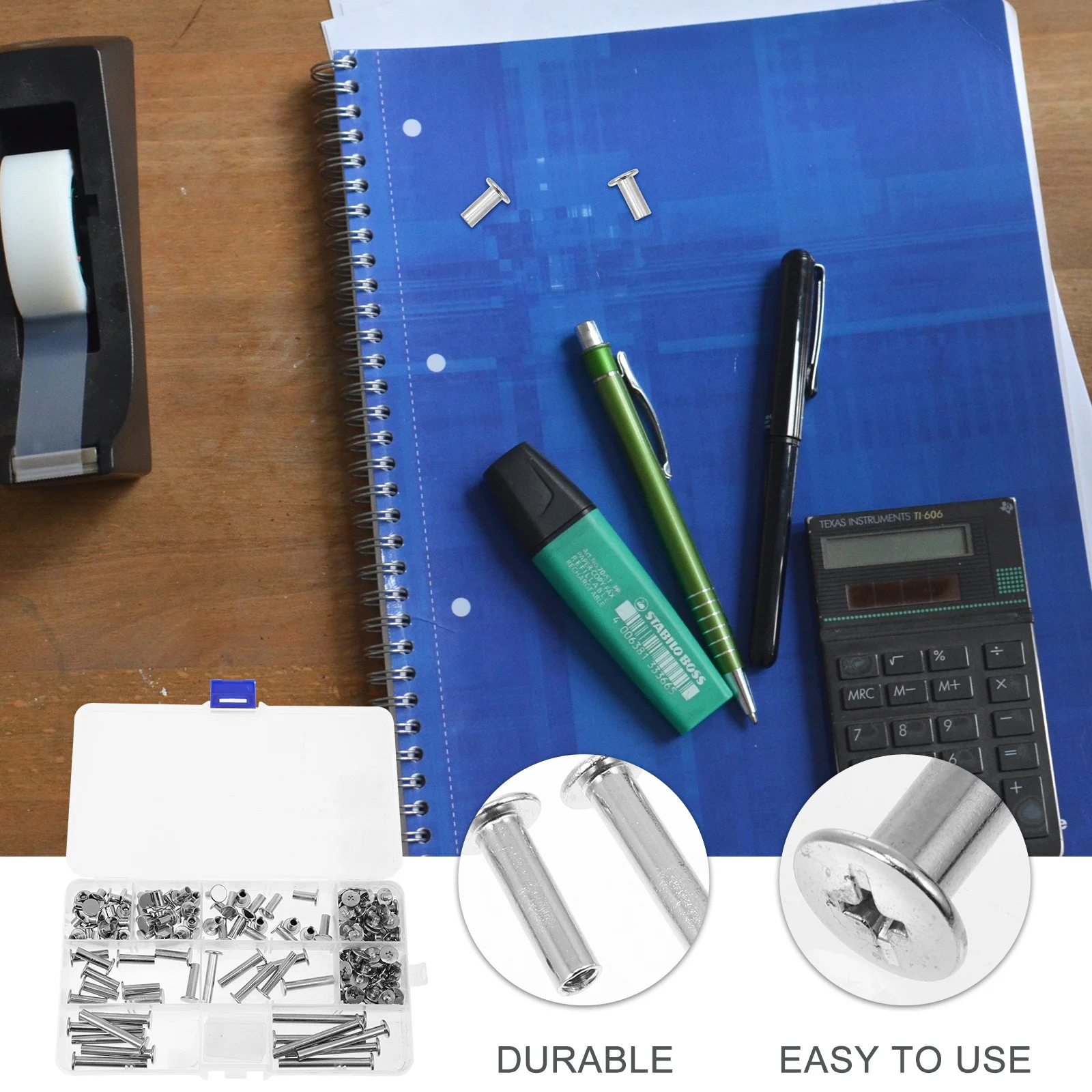 1 Box Stainless Steel Post Binding Screw Set Rust Resistant DIY Scrapbook Photo Album Book Craft Repair Nail