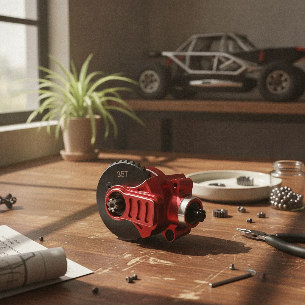 Differential with Pinion Gear Upgrade Differential Assembly Drivetrain Gear Metal Heavy Duty for Hobbyists