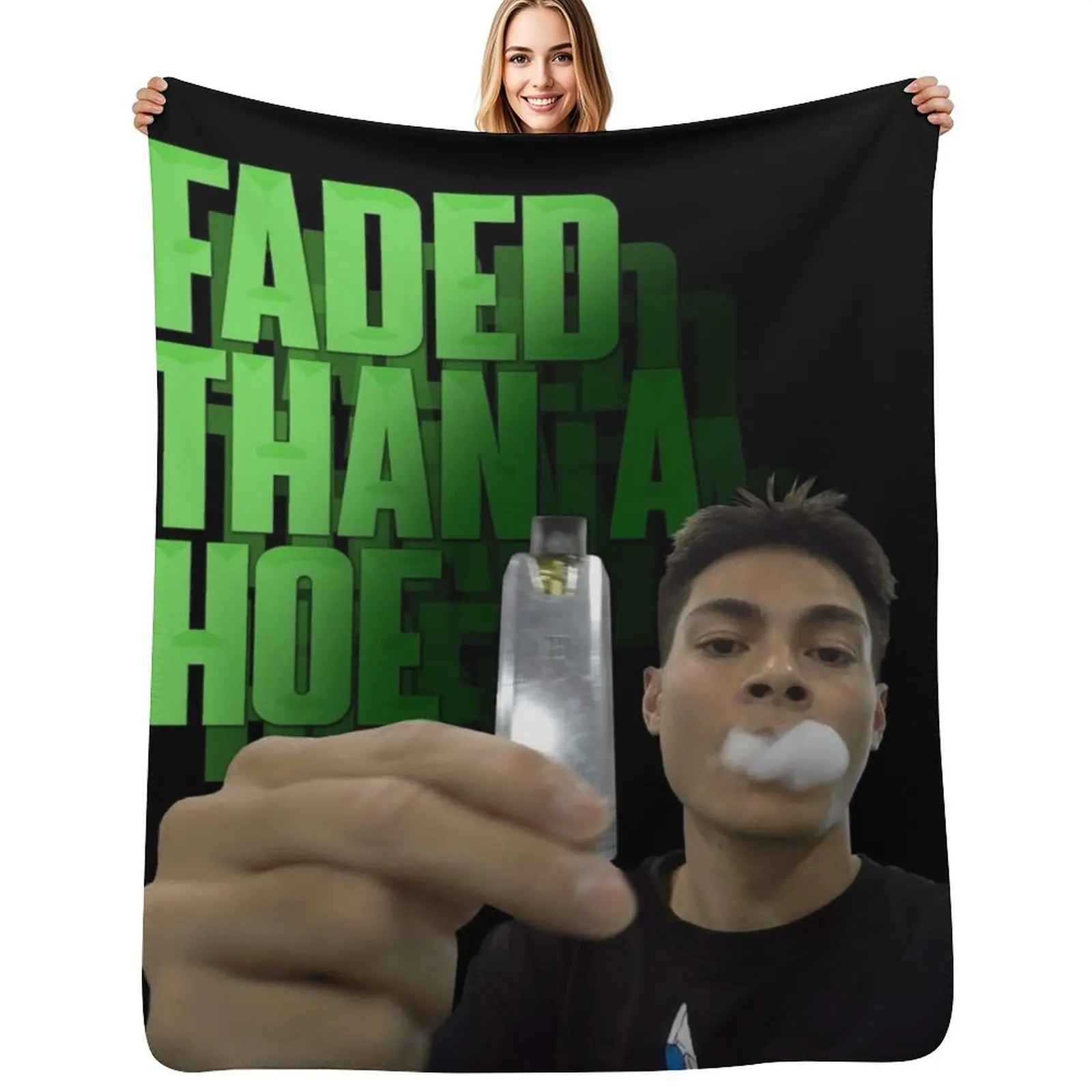 

YODIE GANG FADED Throw Blanket Easy Care Comfortable Blanket for Couch